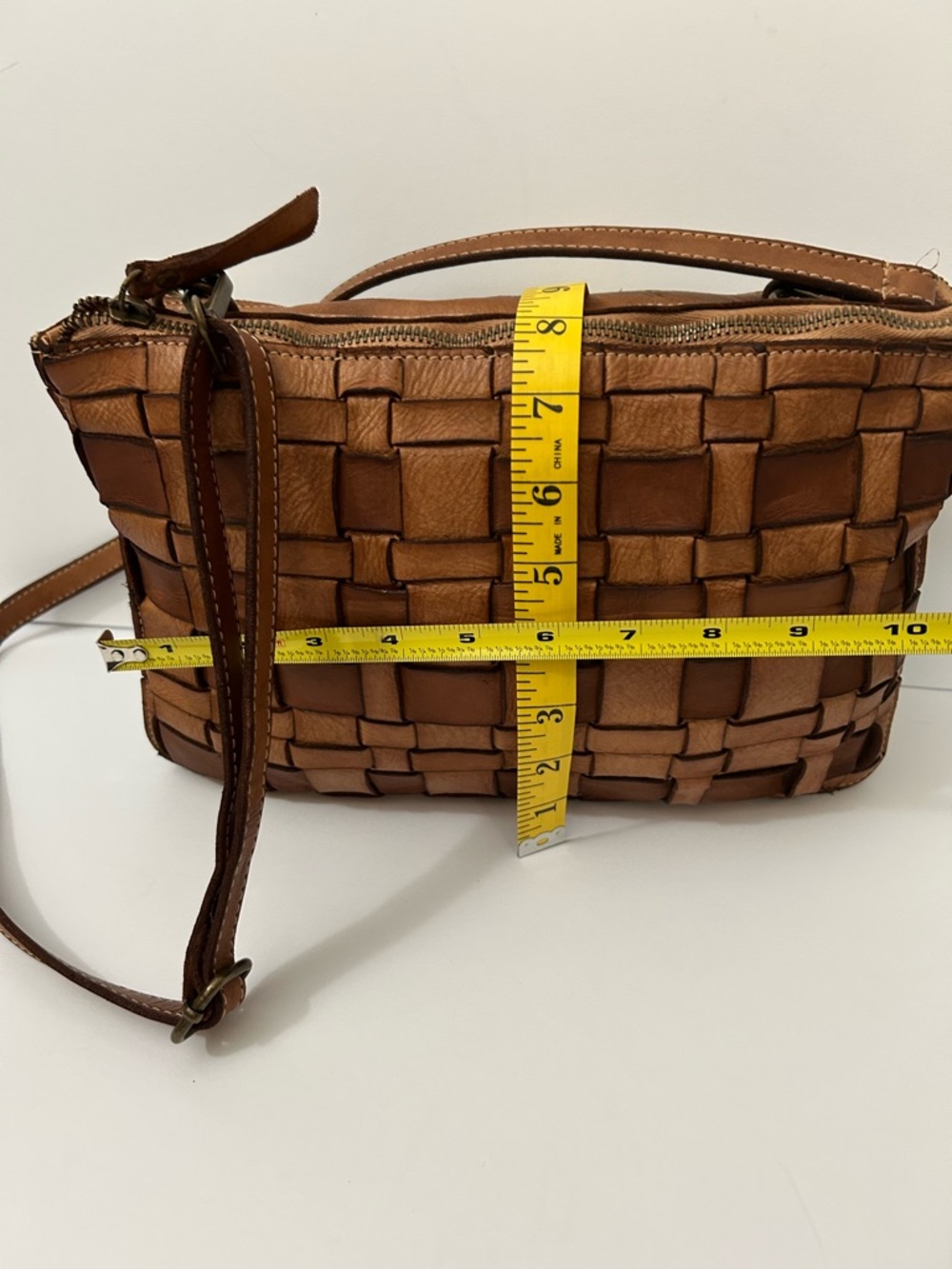 Constanza Rota - Woven Leather Crossbody Bag. Made in Italy - Picture 13 of 16